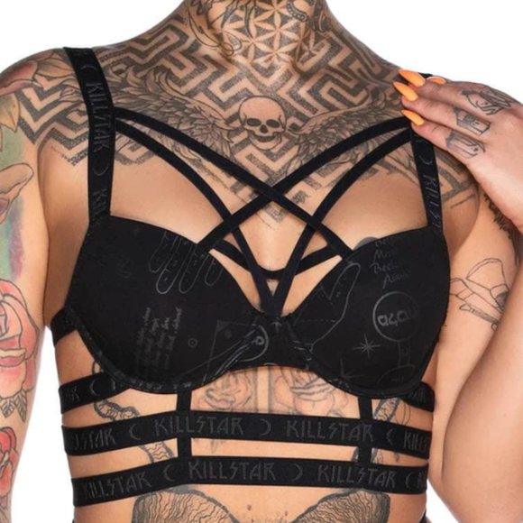 Killstar Sixth Sense Strappy Underwire Bralet XXL - Picture 1 of 2